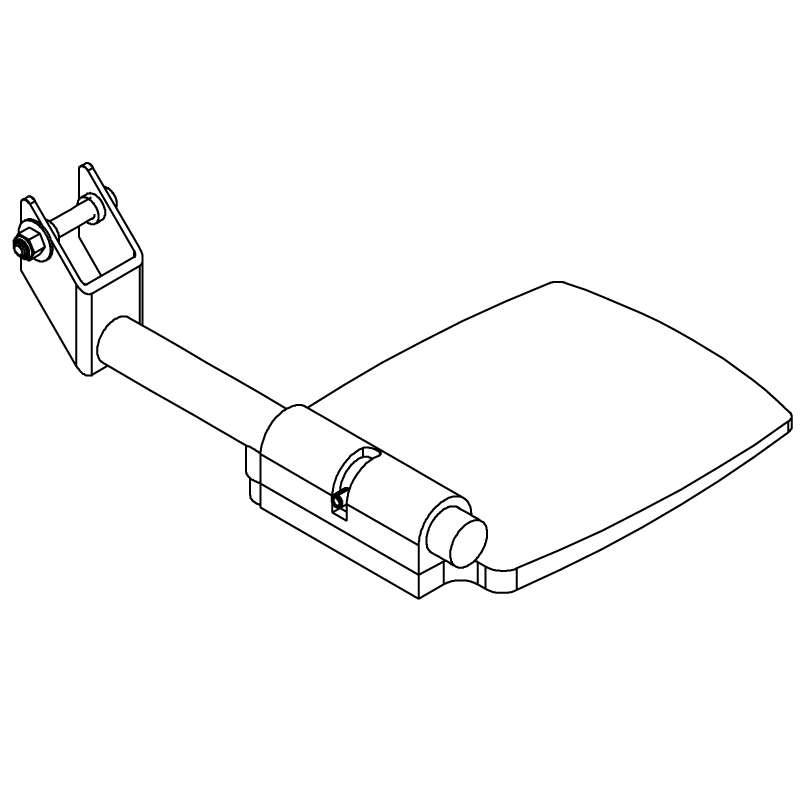 220058 left side foot rest assembly
