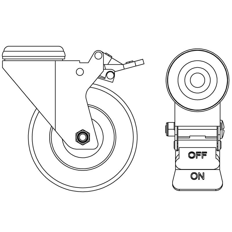 350328 locking caster